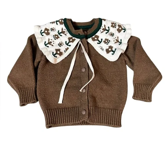 Vintage kids brown sweater, small - Picture 5 of 5